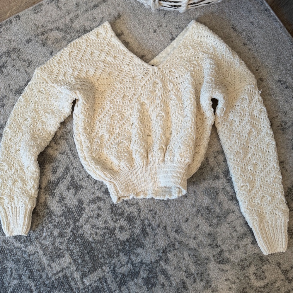 Lulu's Cream Knit Sweater - Picture 2 of 4